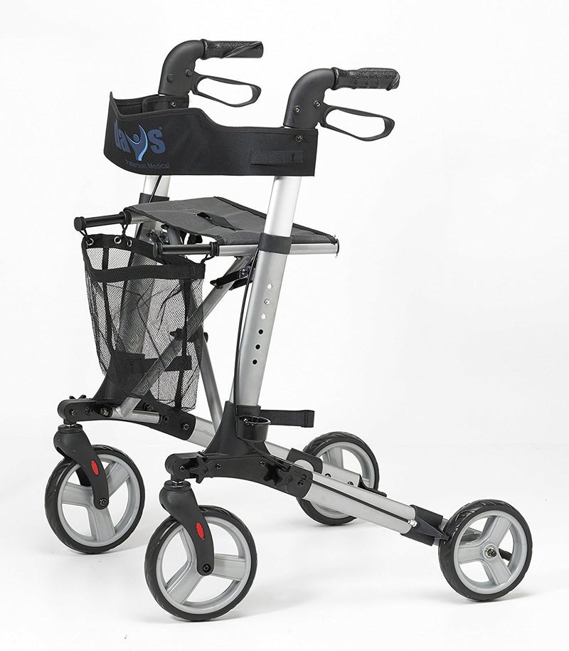 Days Lightweight Rollator Height Adjustable Folding Mobility Aid Walking Aid with Seat Seat Height 55cm - Image 1
