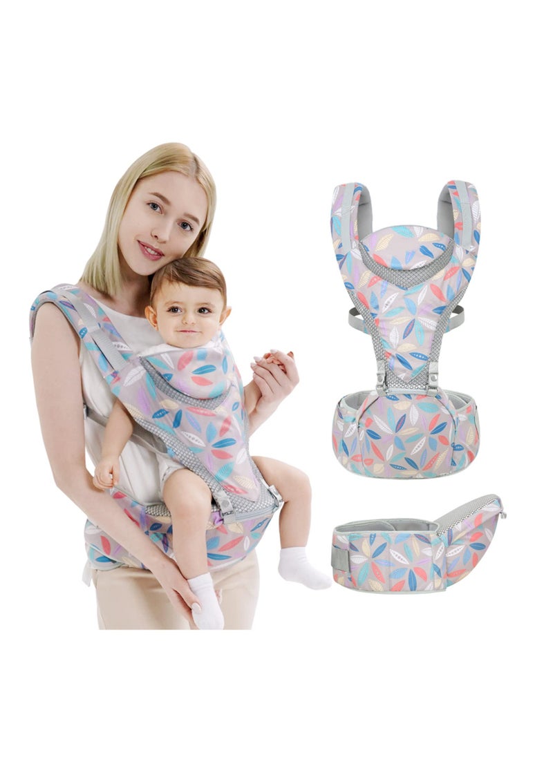 Y&D - 6-in-1 Newborn Baby Carrier, Infant with Hip Seat, Lumbar Front and Back Backpack Carry Holder for Babies Girls & Toddler Boys to 7-45lbs, All Seasons Position - Image 1