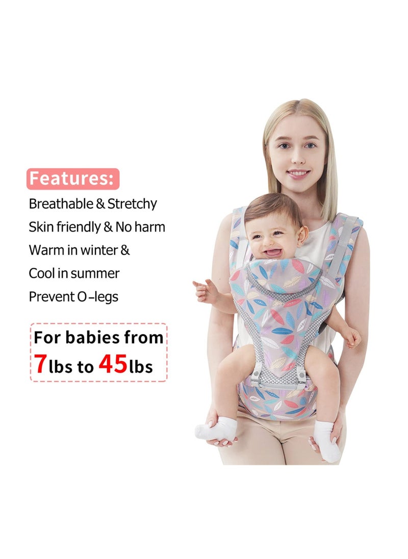 Y&D - 6-in-1 Newborn Baby Carrier, Infant with Hip Seat, Lumbar Front and Back Backpack Carry Holder for Babies Girls & Toddler Boys to 7-45lbs, All Seasons Position - Image 1