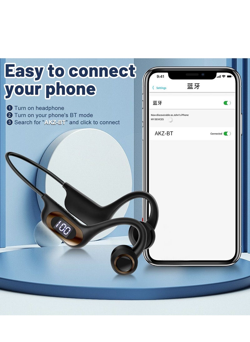GULFLINK Bone Conduction Bluetooth Sports Headset for Outdoor 300mah Black - Image 2