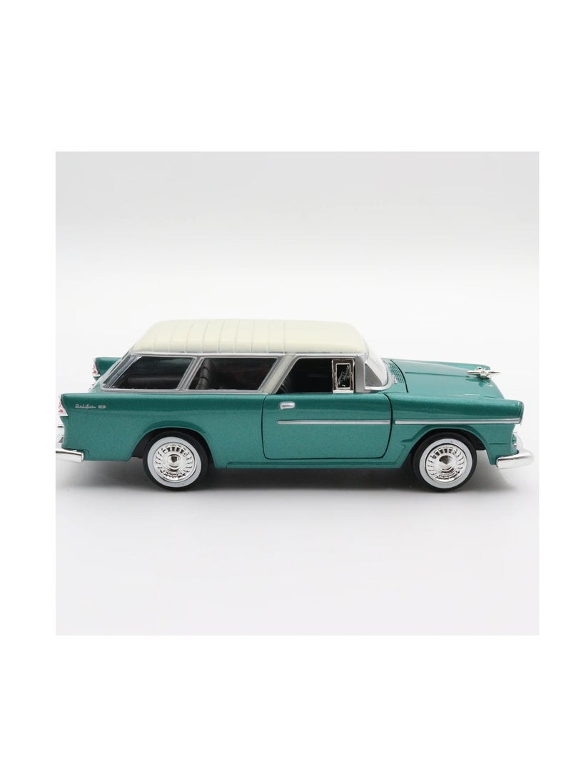 MOTORMAX CHEVROLET CHEVY Belair bel Air Nomad 1955 Green Oldtimer 1/24 Motormax model car model car - Image 3