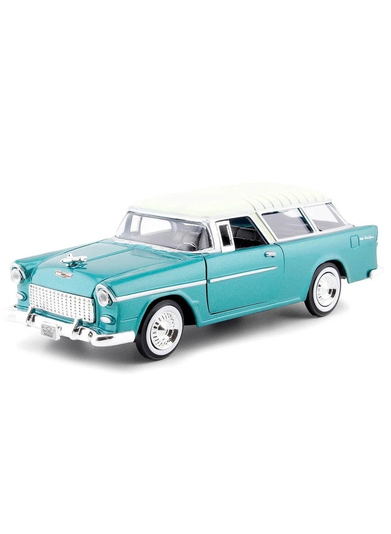 Motormax 1955 Chevrolet Bel Air Nomad Die-Cast Model Car – 1:24 Scale - Image 1