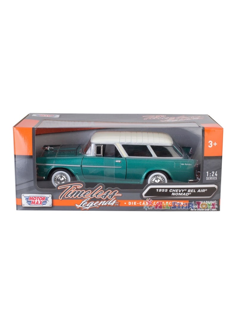 Motormax 1955 Chevrolet Bel Air Nomad Die-Cast Model Car – 1:24 Scale - Image 5