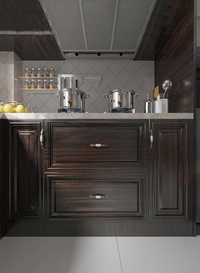 رَوَائِد ورق جدران لاصق من خشب الجوز البني الداكن – مقاوم للماء، ذاتي اللصق، مقاس 45 سم × 3 م – تصميم حبيبات الخشب الطبيعي – لتغليف الخزائن والمطابخ والدواليب - Image 5