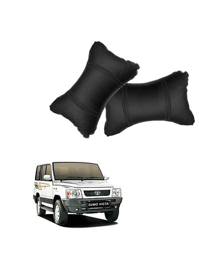 Adroitz Adroitz Black Universal Neck Rest Pillow Faux Leather Material in Football Design for All Cars_1630  - Image 1