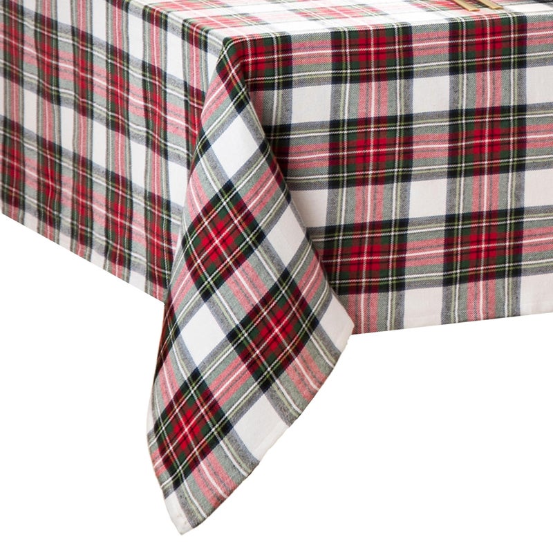 Elrene Home Fashions Christmas Classic Holiday Plaid Cotton Tablecloth Holiday Table Decor 52 X 70 Oblong Multi - Image 2