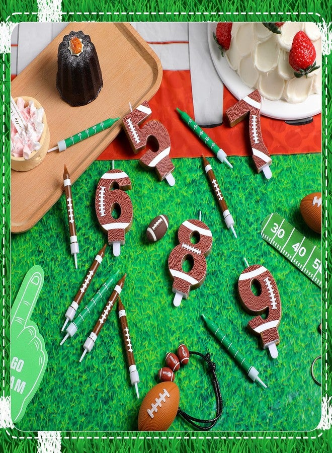 Photect 11 PCS Football Birthday Candles Number 5-9 Candle Football Cake Topper Decor Football Themed Birthday Cake Decorations for Boys Girls Kids Party Supplies (Number 9) - Image 5