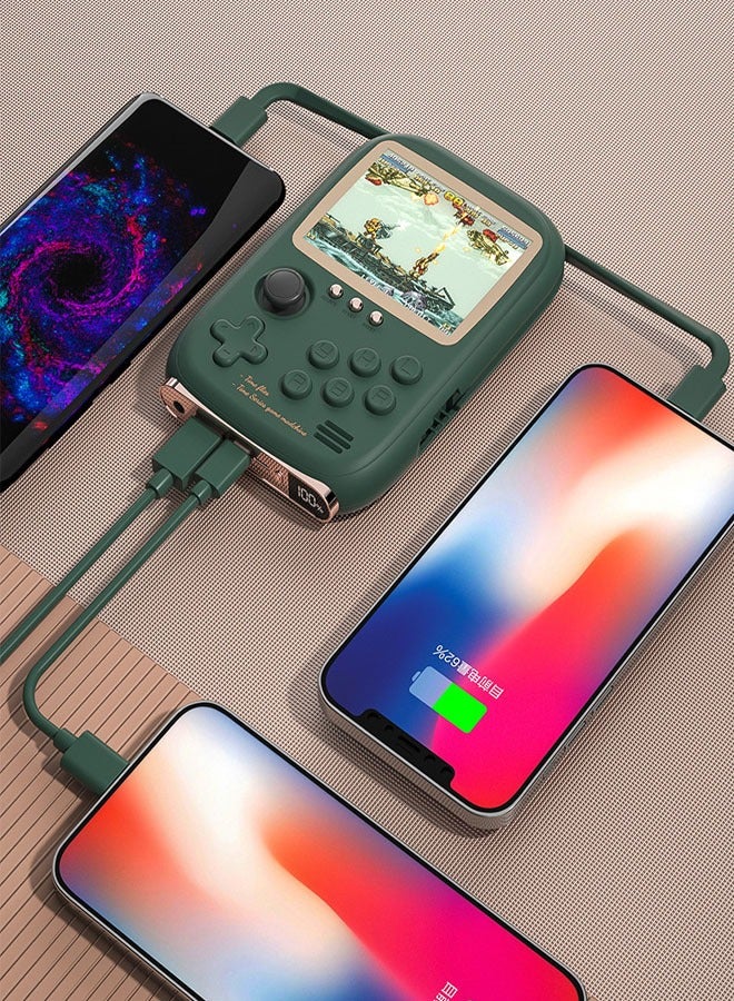 Handheld game console charging treasure 2-in-1, portable with line mobile power two-person game console - Image 2