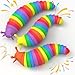 Cevioce Easter Basket Stuffers for Kids 3PCS Slug Fidget Toys Bulk Toddler Sensory Figette Worm for Adults Stress Relief for Autism ADHD Autistic Travel Toys Stocking Stuffer Gifts for Boys Girls 3 - Image 2