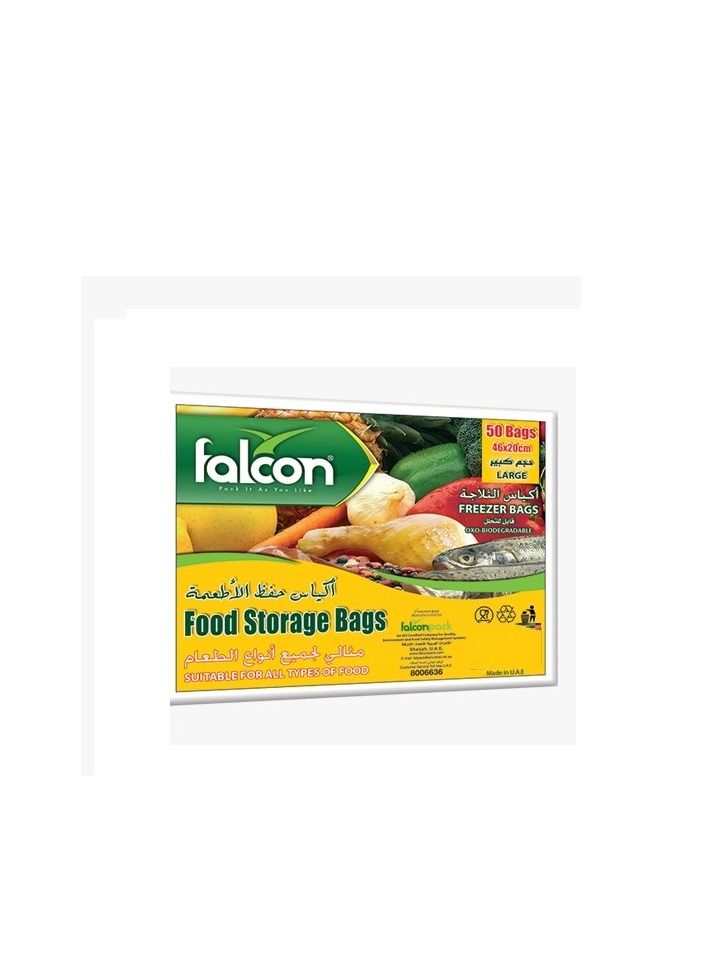 Falconpack Bio Deg LDPE Food Storage Bags – Small 15 X 36 CM (24 Packs x 50 Bags)