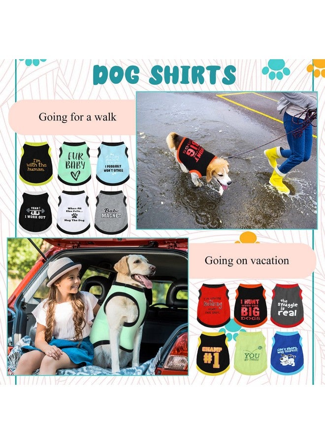 BBTO 12 Pieces Dog Shirts Pet Printed Clothes with Funny Letters Summer Pet T Shirts Cool Puppy Vest Breathable Dog Outfit Soft Cat Sweatshirt for Chihuahuas Cats Accessories, 12 Styles(Small) - Image 4