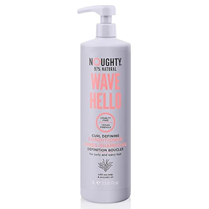 Noughty 97% Natural Wave Hello Curl Defining Conditioner to Condition Enhancing Soften and Define Curls with Sea Kelp Extract and Avocado Oil Sulfate Free Vegan Haircare 33.8fl.oz - Image 1