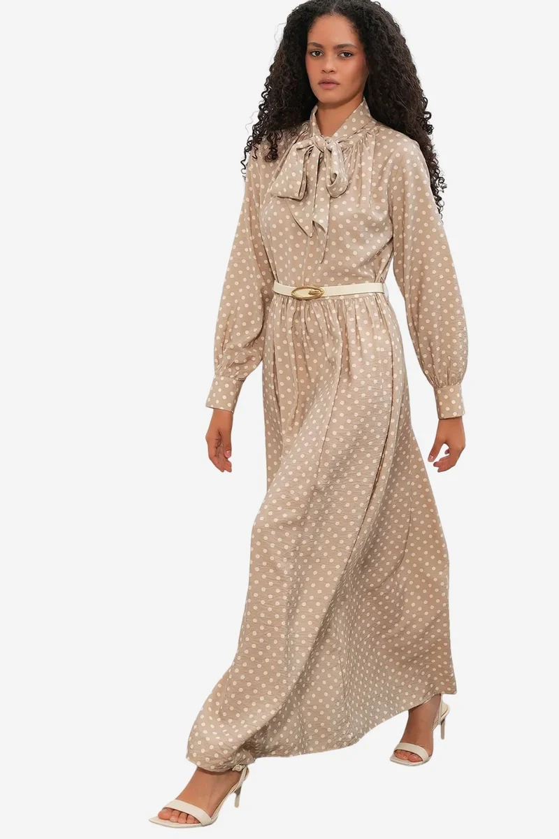 بيغ دارت BDART Polka Dot Maxi Shirt Dress