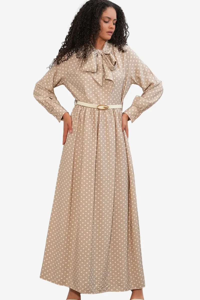 بيغ دارت BDART Polka Dot Maxi Shirt Dress