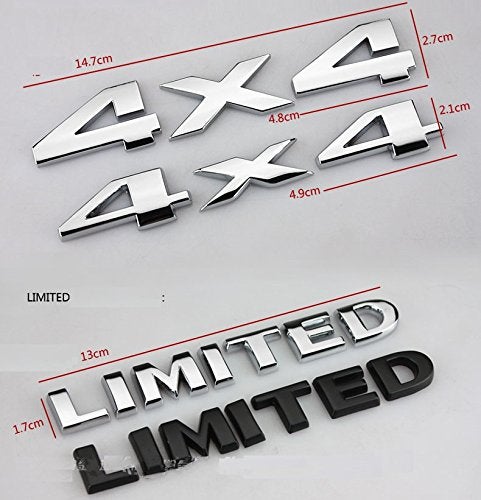 Skdorpfm Yoaoo 2pcs(1set) Auto Tuning Limited Trunk Hood Door Emblem Badge Decal 3d Logo for Grand Cherokee Wrangler Compass Auto Chrome (2Pcs Silver) - Image 3