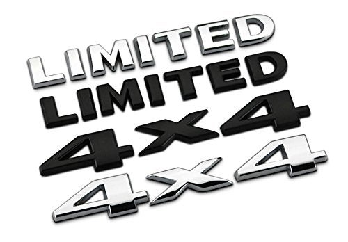 Skdorpfm Yoaoo 2pcs(1set) Auto Tuning Limited Trunk Hood Door Emblem Badge Decal 3d Logo for Grand Cherokee Wrangler Compass Auto Chrome (2Pcs Silver) - Image 2