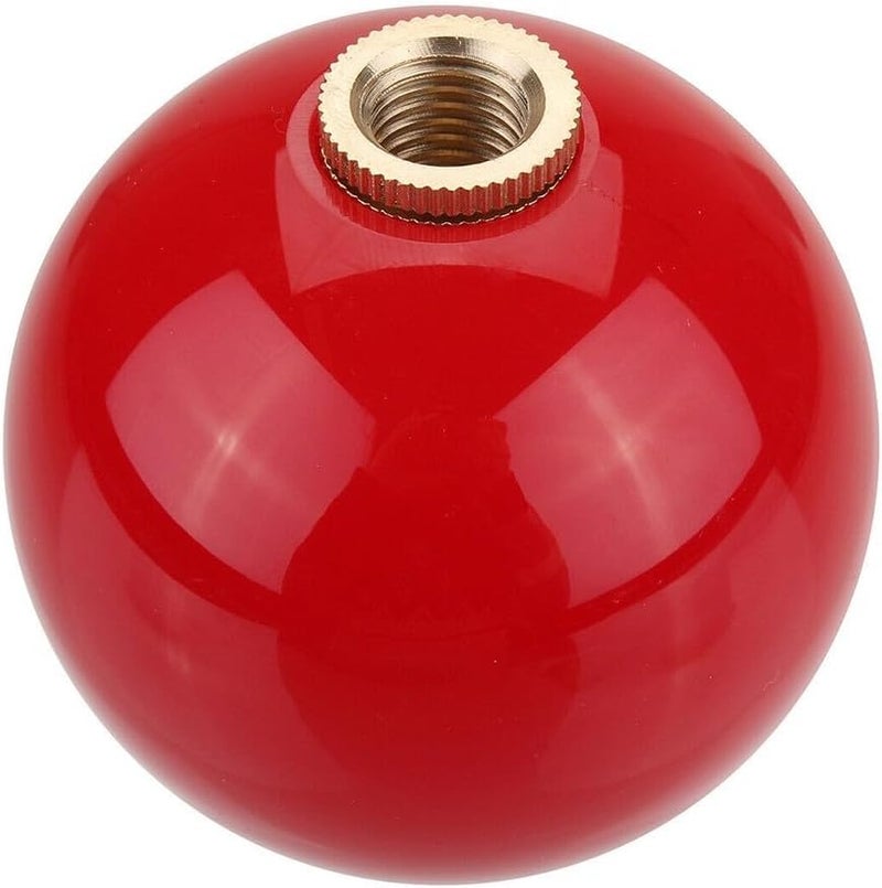 Red Resin Manual Shift Knob 5 Speed Round Ball Gear Shifter with 8mm 10mm 12mm Thread Adapters for MT Cars - Image 3
