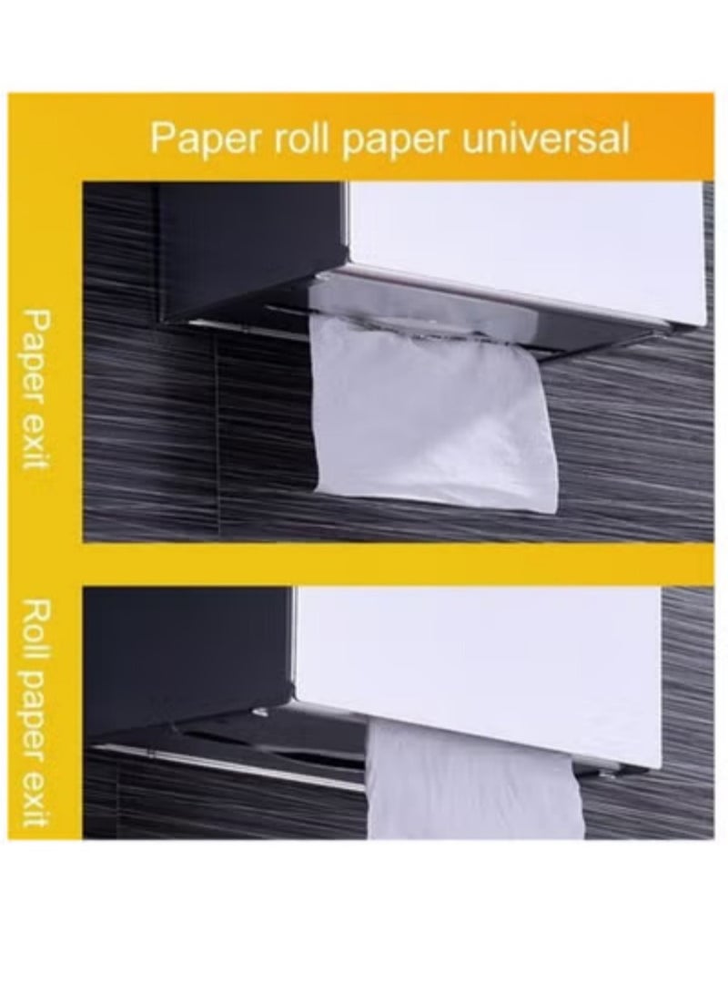 Wall-Mounted Waterproof Paper Tissue Holder Black - Image 4