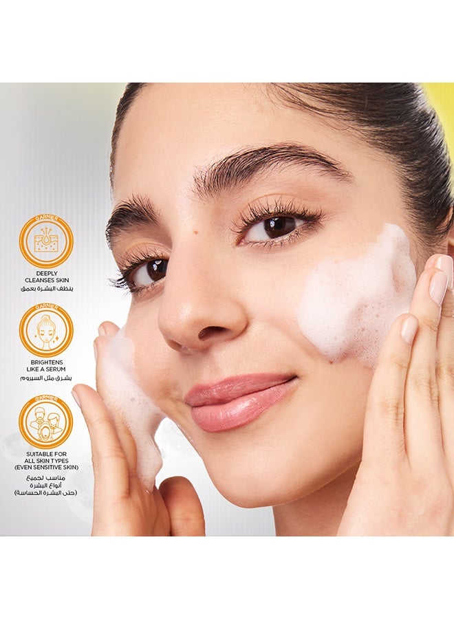 Garnier Skinactive Fast Bright Vitamin C Serum Cleanser Facewash, 100ml - Image 3