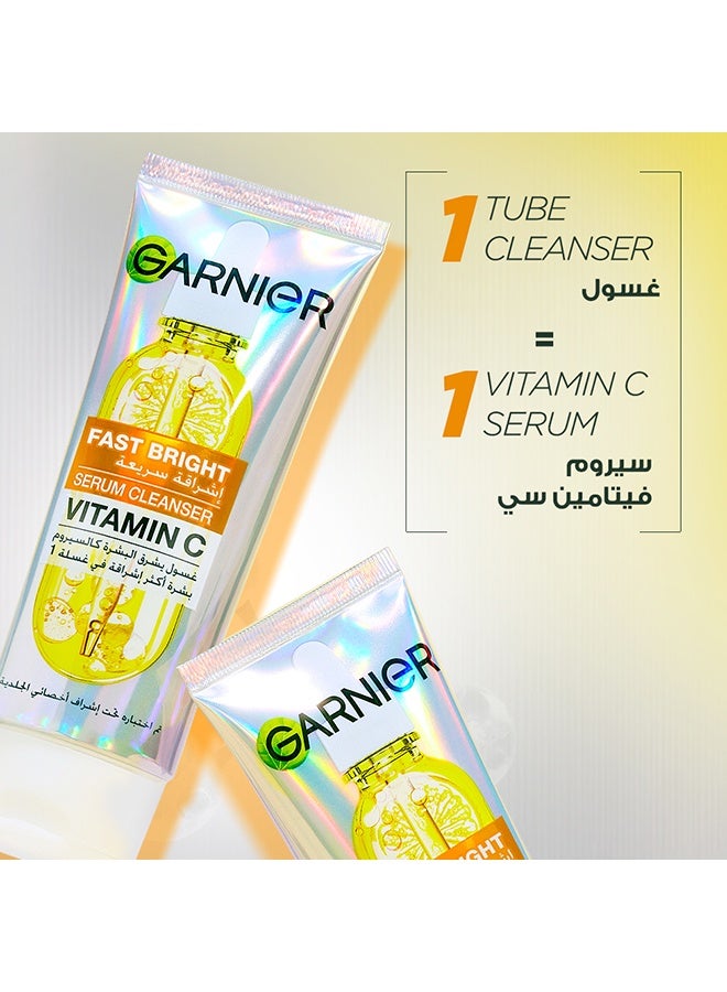 Garnier Skinactive Fast Bright Vitamin C Serum Cleanser Facewash, 100ml - Image 5