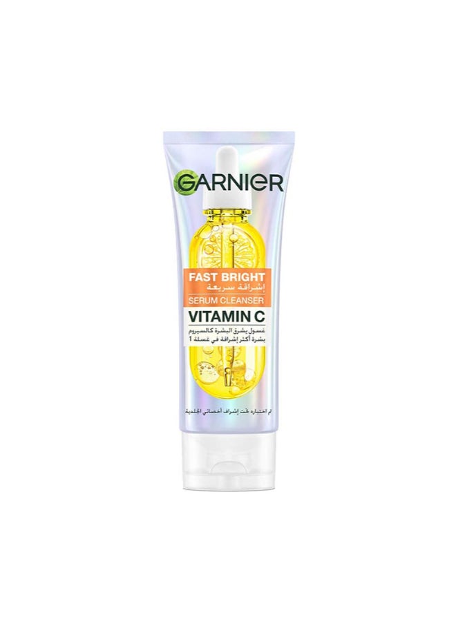Garnier Skinactive Fast Bright Vitamin C Serum Cleanser Facewash, 100ml - Image 1