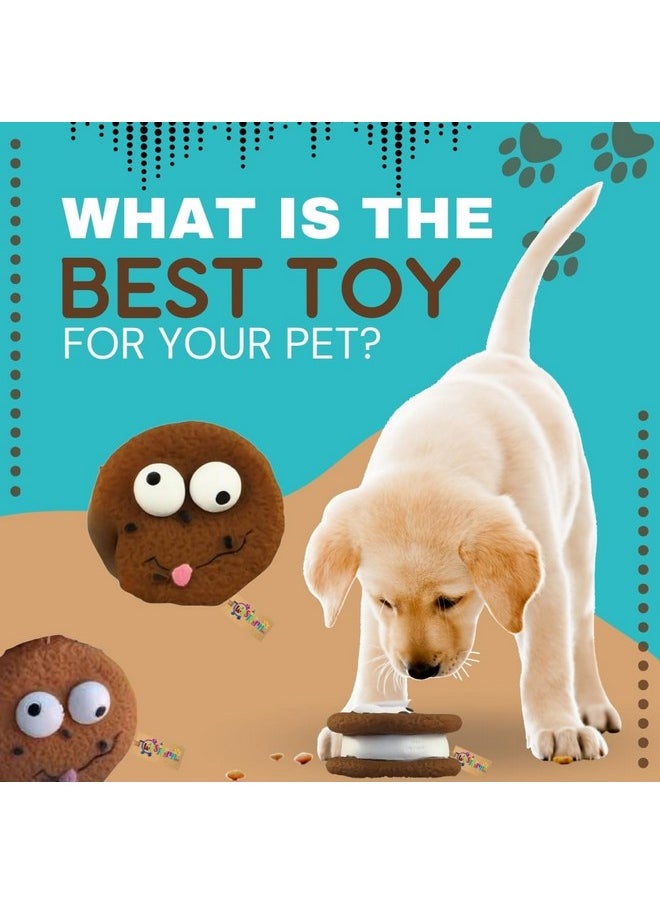 Western Era - Durable Rubber Squeaker Oreo Shaped Toy : For Dogs & Cats Who Love To Play | Long-Lasting | Squeaky Oreo Keeps Pets Entertained For Hours | Unleash The Joy With Squeaky - Image 1