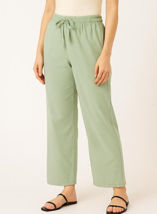 PAUSE Women Green Relaxed Fit Joggers - Image 1