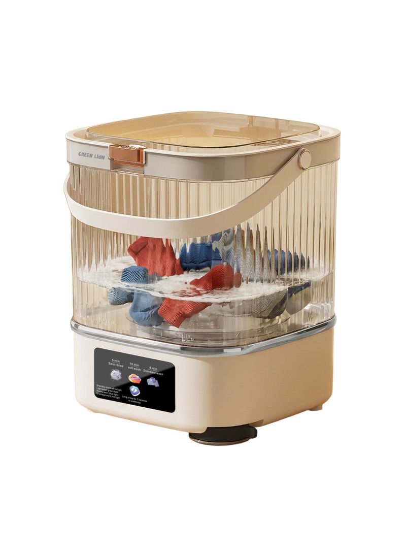 جرين ليون غسالة ميني واش المحمولة بسعة 12 لترًا، مزودة بـ 3 برامج غسيل ذكية، تحكم بلمسة واحدة، تشغيل هادئ، تصميم محمول، مثالية للمنزل، والنزل، والمدرسة، والسكن الجامعي - أبيض - Image 1