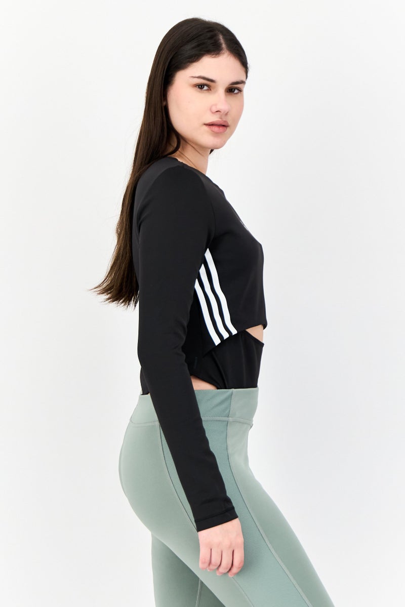 Adidas Women Sportswear Fit Long Sleeves Training Bodysuits, Black  - Image 2