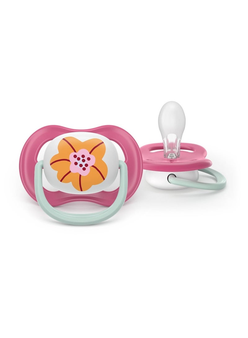 Philips Avent Ultra Air Soothers - Orthodontic Design, for Babies 6-18 Months, Soft Silicone Symmetrical Teat, BPA-Free, with Sterilizing Case, 2 Pack - Image 5