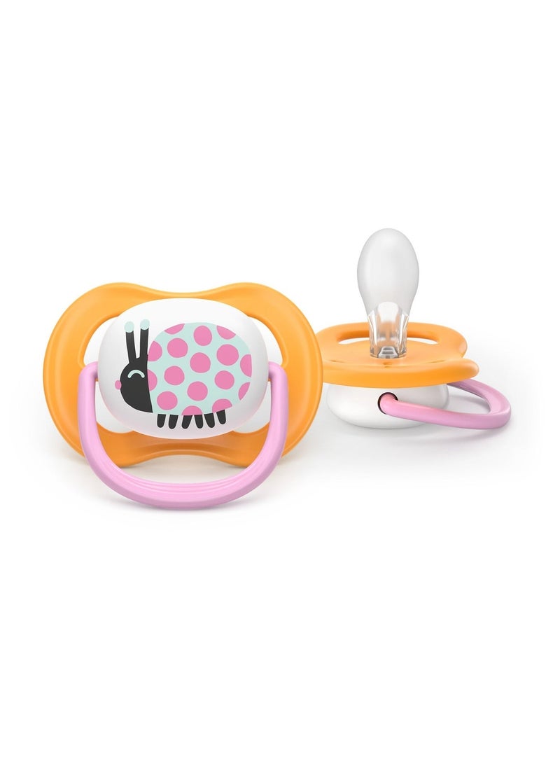 Philips Avent Ultra Air Soothers - Orthodontic Design, for Babies 6-18 Months, Soft Silicone Symmetrical Teat, BPA-Free, with Sterilizing Case, 2 Pack - Image 4