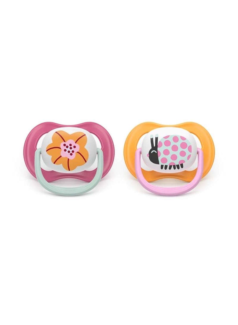 Philips Avent Ultra Air Soothers - Orthodontic Design, for Babies 6-18 Months, Soft Silicone Symmetrical Teat, BPA-Free, with Sterilizing Case, 2 Pack - Image 3