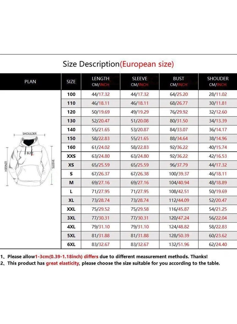 عام قطعة واحدة مقنعين سترة د 3 الرقمية المطبوعة سترة كهدية للعائلة والأصدقاء - Image 2