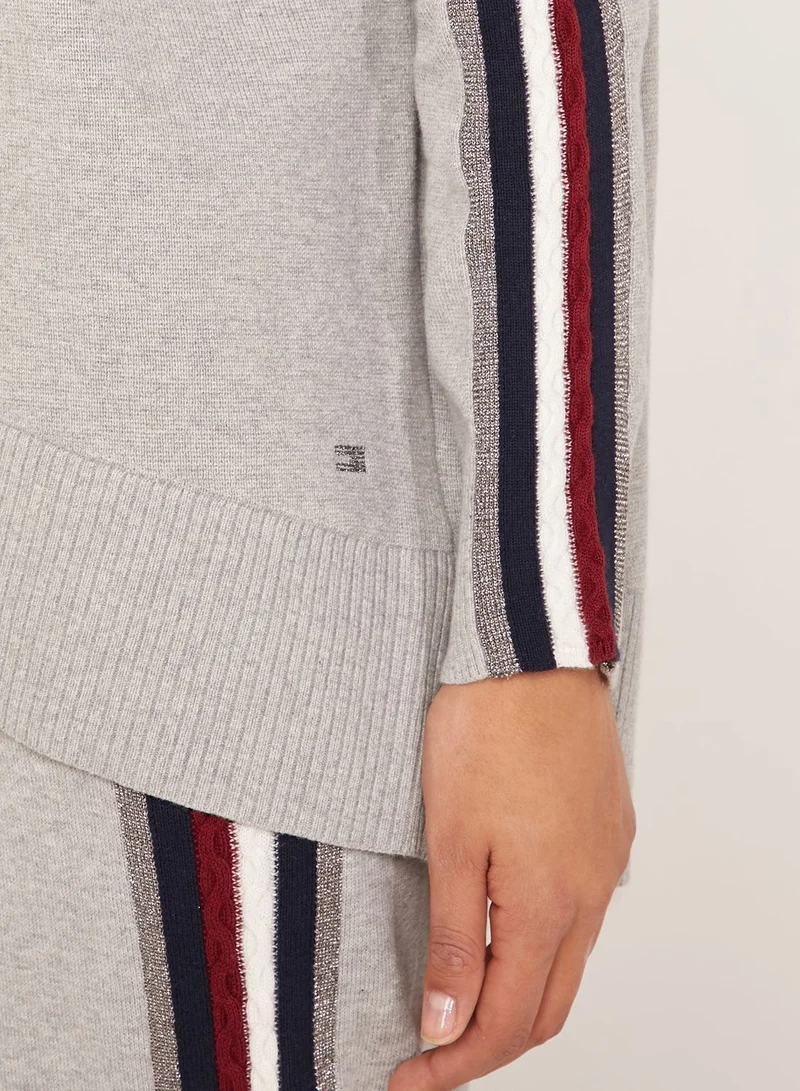TOMMY HILFIGER High Neck Contrast Trim Sweatshirt