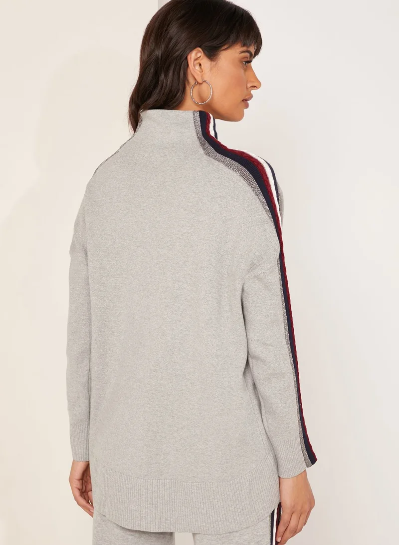 TOMMY HILFIGER High Neck Contrast Trim Sweatshirt
