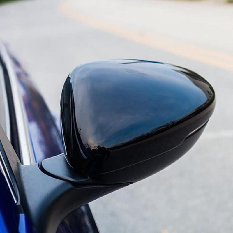 CYAuto New 2pcs Glossy Black Door Exterior Rearview Mirror Cover Cap Trim for Honda Accord 2018 2019 2020 2021 Glossy Black