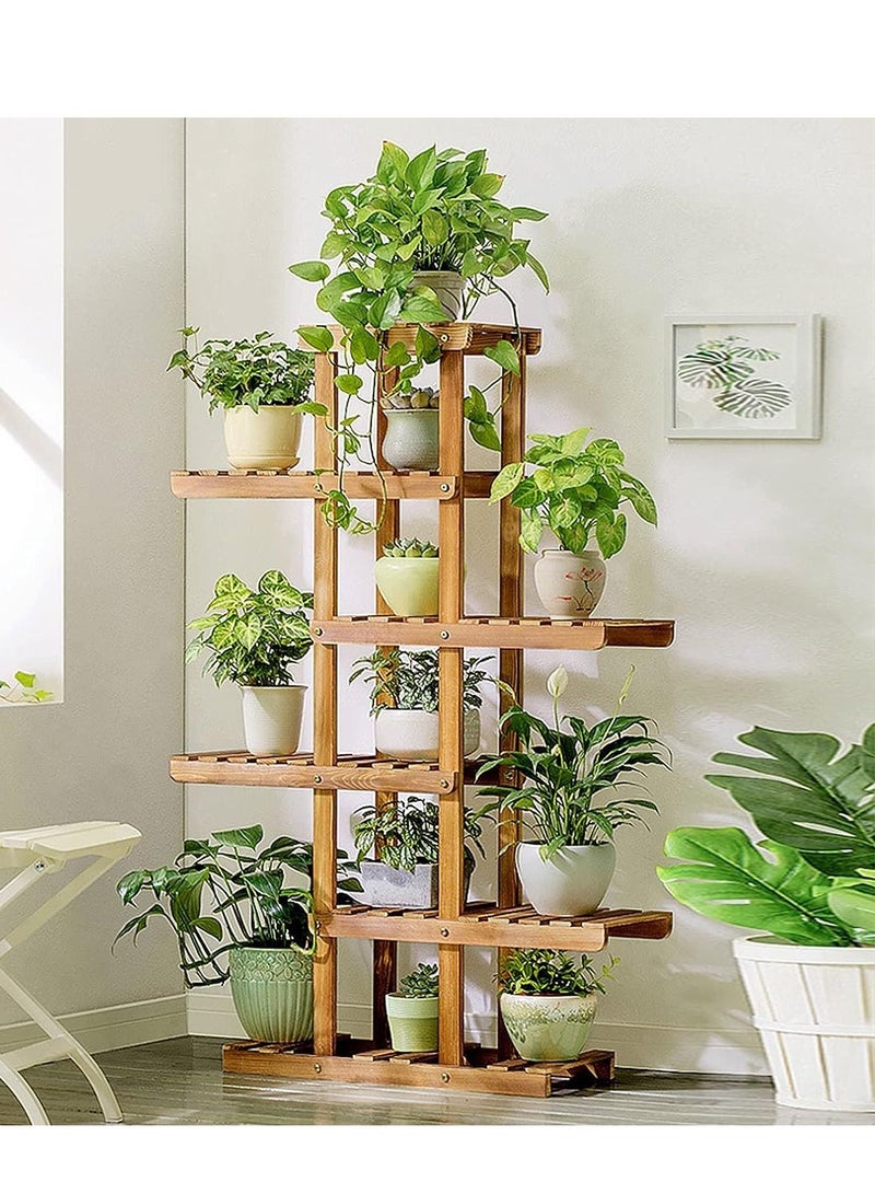 DubaiGallery Planter Wood Plant Stand Corner Flower Shelf Rack Living Room Deco - Image 2