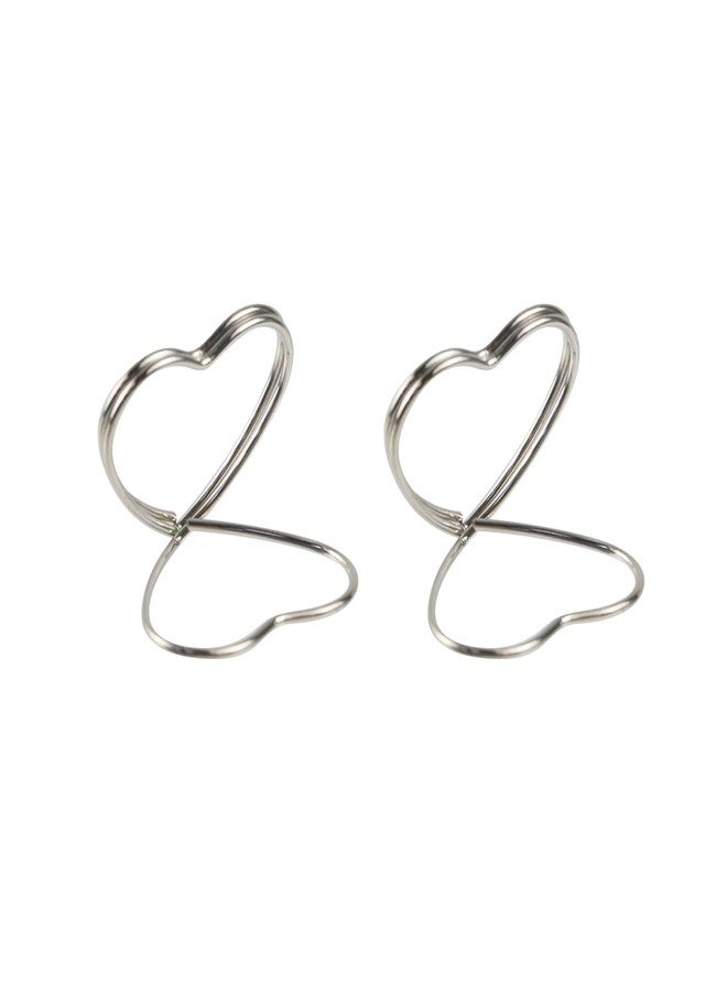 Xiaoyztan Place Card Holder,Heart Shape Table Number Holders for Wedding Party Birthday Office Picture Memo Holder Christmas Card Clips,Silver,Pack of 20 - Image 4