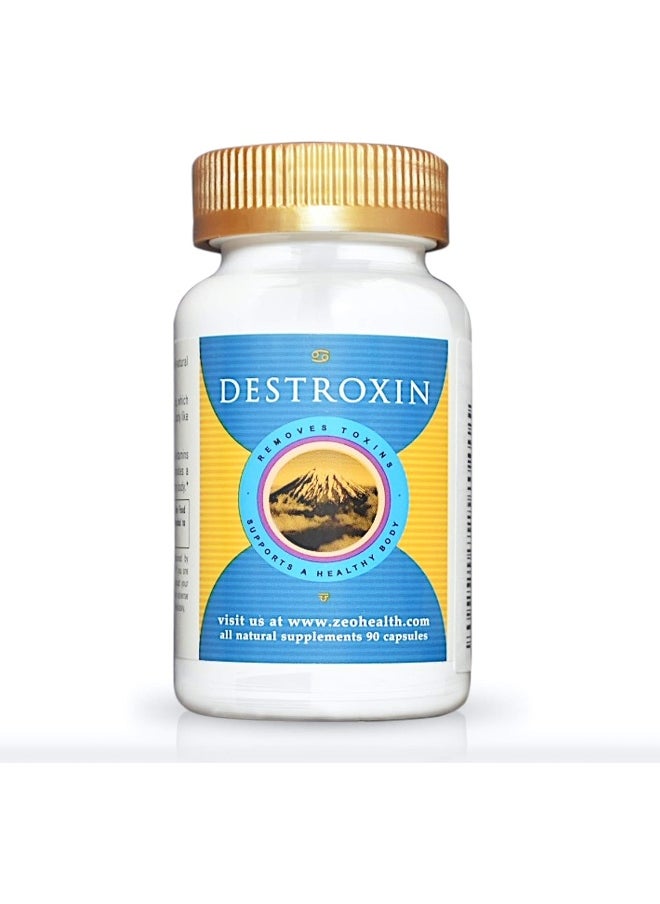 Zeo Health Destroxin | Zeolite Capsules With B-12 And Calcium (90 Count) | Naturally Supports Cellular Detox, Optimal Energy, & Upset Stomach Relief | Body Alkalinity & Ph Increaser  - Image 1
