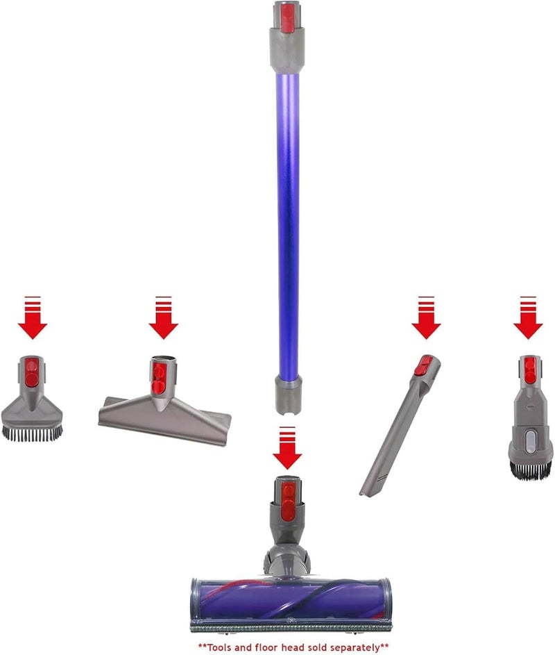 سبيرز تو جو قضيب التمديد، الأنبوب، متوافق مع مكانس دايسون V7/V8/V10/V11/V15 SV10/SV11/SV12/SV14 الكهربائية (أزرق) - Image 4