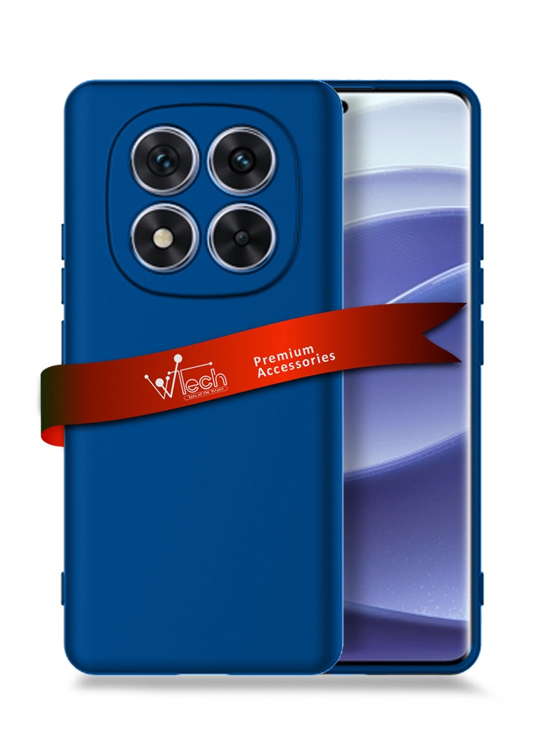 Wtech Xiaomi Redmi Note 14 Pro+ / Redmi Note 14 Pro Plus 5G 2024 Premium Soft Liquid Silicone Case Cover - Navy Blue