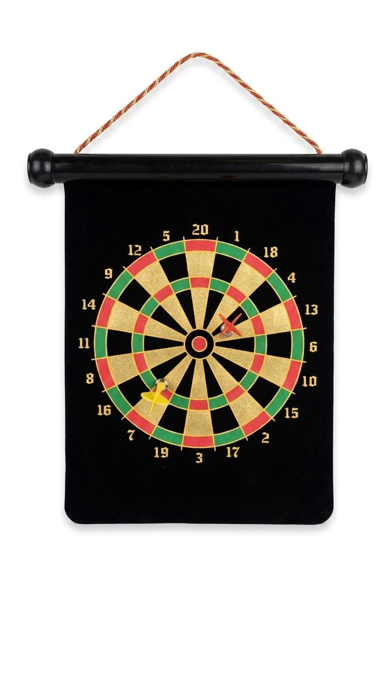لوحة سهام مغناطيسية DH-570-2 مقاس 30 × 35 سم مزدوجة الجوانب مع 4 سهام آمنة - Image 1
