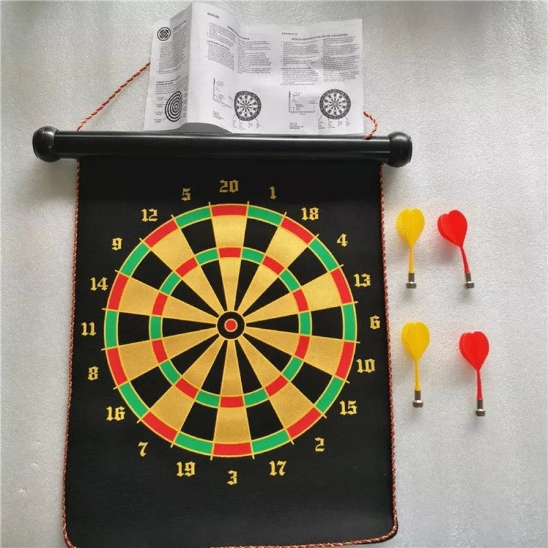 لوحة سهام مغناطيسية DH-570-2 مقاس 30 × 35 سم مزدوجة الجوانب مع 4 سهام آمنة - Image 2