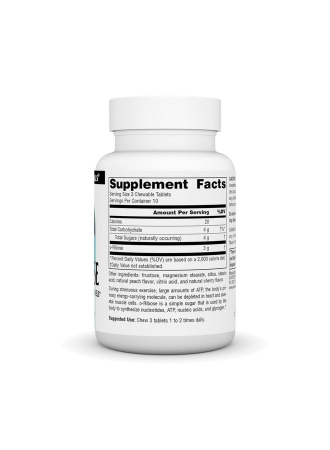 Source Naturals SOURCE NATURALS D-Ribose 1000 Mg Fruit Wafer, 30 Count  - Image 2