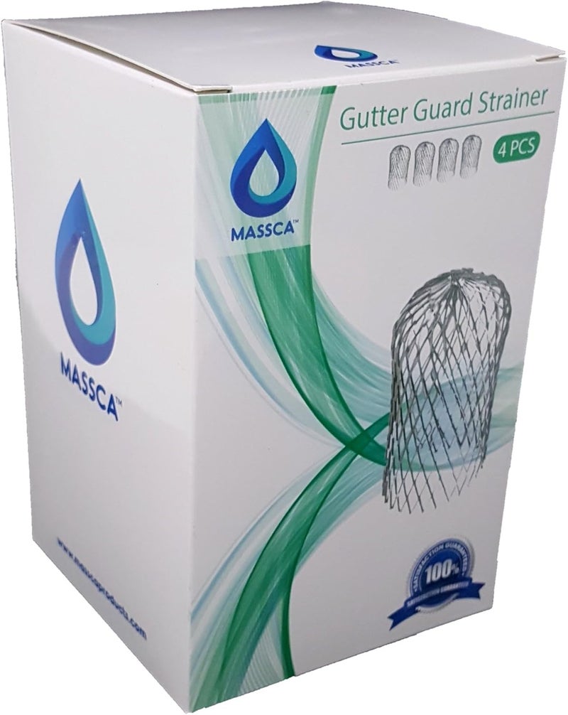 Massca Gutter Guard 3 Inch Expand Aluminum Filter Strainer. Stops Blockage Leaves Debris. Pack of 4. by (Aluminum 3 inch) - Image 2