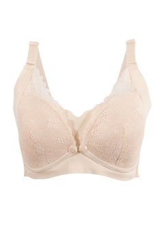 Pretty Lace Maternity And Nursing Bra - Beige - X Large