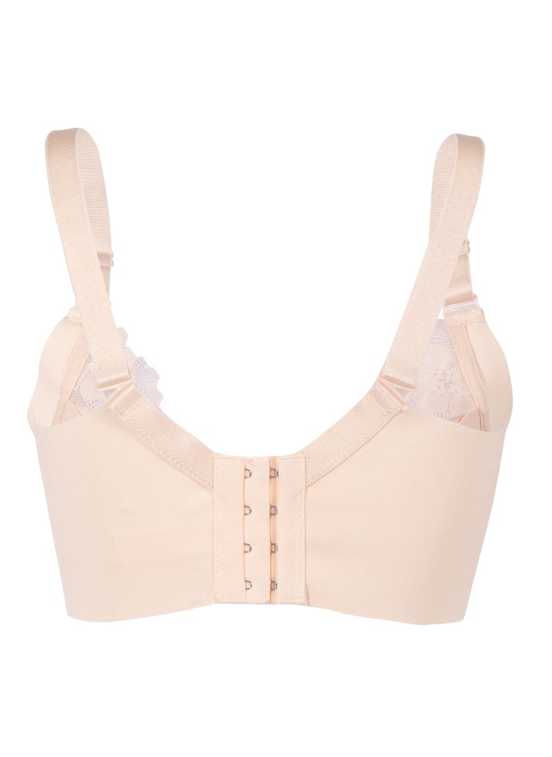 Okus - Pretty Lace Maternity And Nursing Bra - Beige - X Large - Image 1