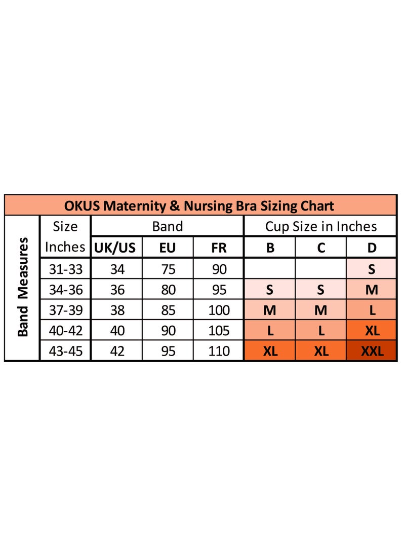 Okus - Pretty Lace Maternity And Nursing Bra - Beige - X Large - Image 1