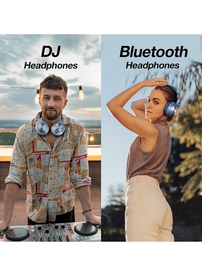 OneOdio Bluetooth Headphones Over Ear, 72 Hours HiFi Stereo Headphones Wireless, Wireless Headphones with 6.35 mm and 3.5 mm Jack for Studio DJ Mobile Phone PC AMP - Image 4