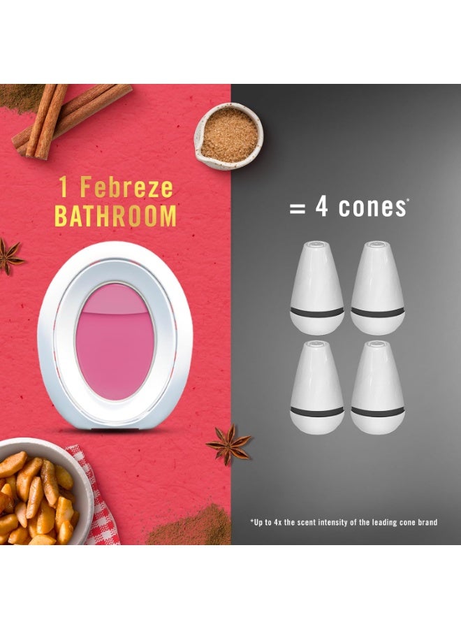 febreze Febreze Bathroom Air Freshener, Odor-Fighting, Plug In Alternative, Air Fresheners for Home and Bathroom and Kitchen, Closet Air Fresheners, Baked Cinnamon Apples & Cranberry Crumble Scent, 1 Count - Image 3
